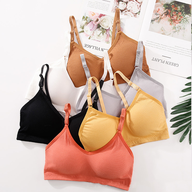 T Shirt Bra Seamless - บราไร้โครงสำหรับฤดูร้อน บราไร้ตะเข็บสำหรับผู้หญิง บราเซ็กซี่แบบกันกระแทก บราสำหรับเล่นกีฬา เสื้อกล้ามสำหรับนอน ชุดชั้นใน