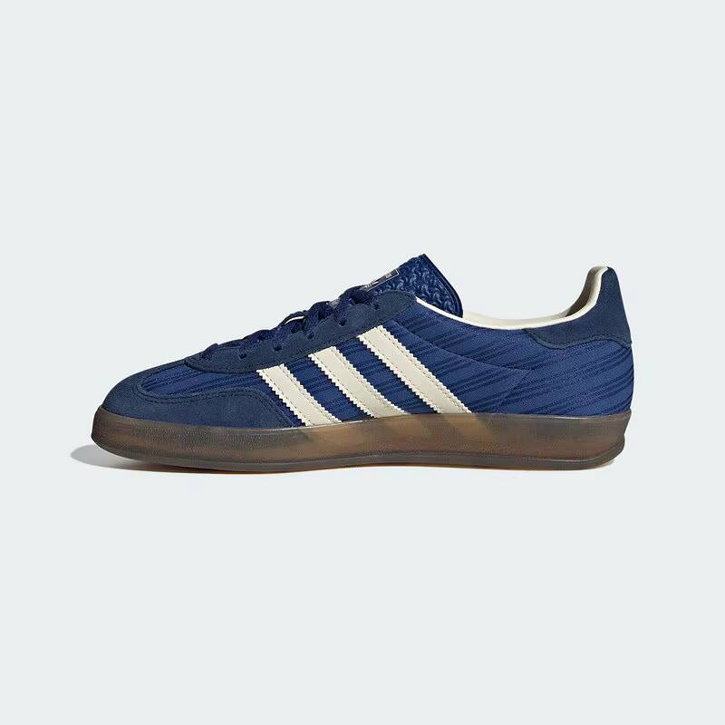 Adidas Shoes Samba - Adidas Originals JS1410 รองเท้าผ้าใบผู้หญิงสไตล์เรโทร สีน้ำเงินเข้ม หนังผสม