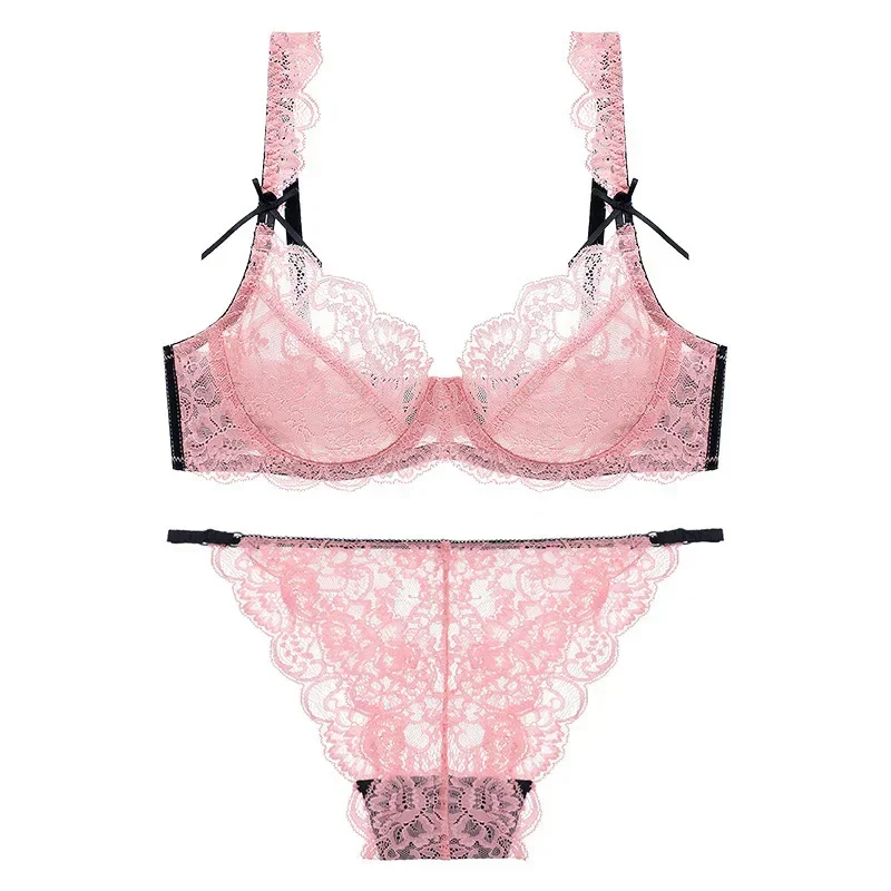 Cotton Bra Everyday - เซ็กซี่โปร่งใส Ultra-thin Lace ชุดชั้นในชุดสตรีรวบรวมชุดชั้นใน Bra ฤดูร้อนหวาน
