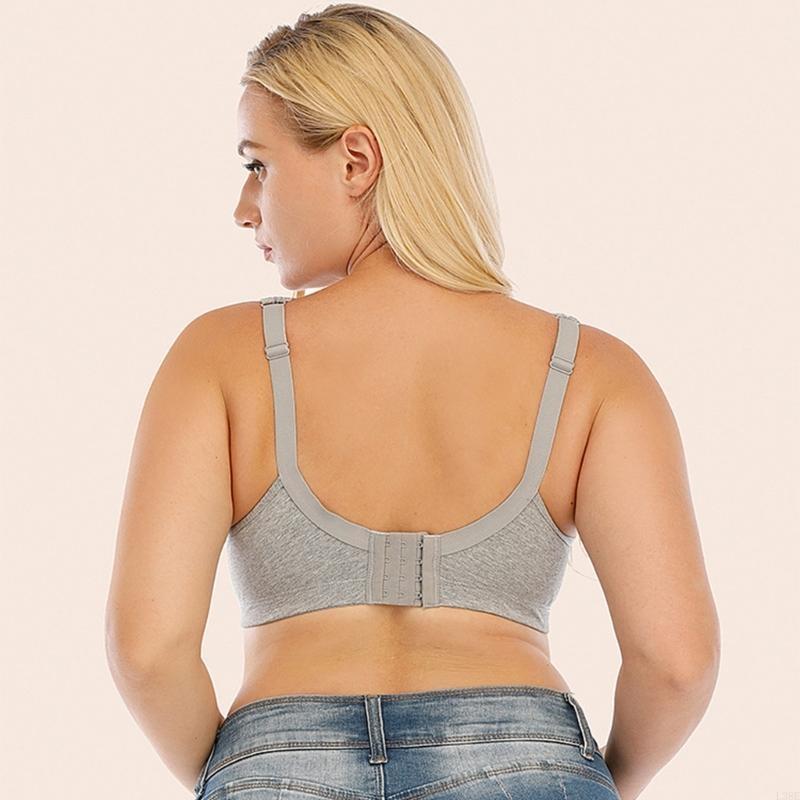 Cotton Bra Everyday - L38E สตรีไร้สายขนาดใหญ่ลูกไม้ Bra Unlined Full Coverage