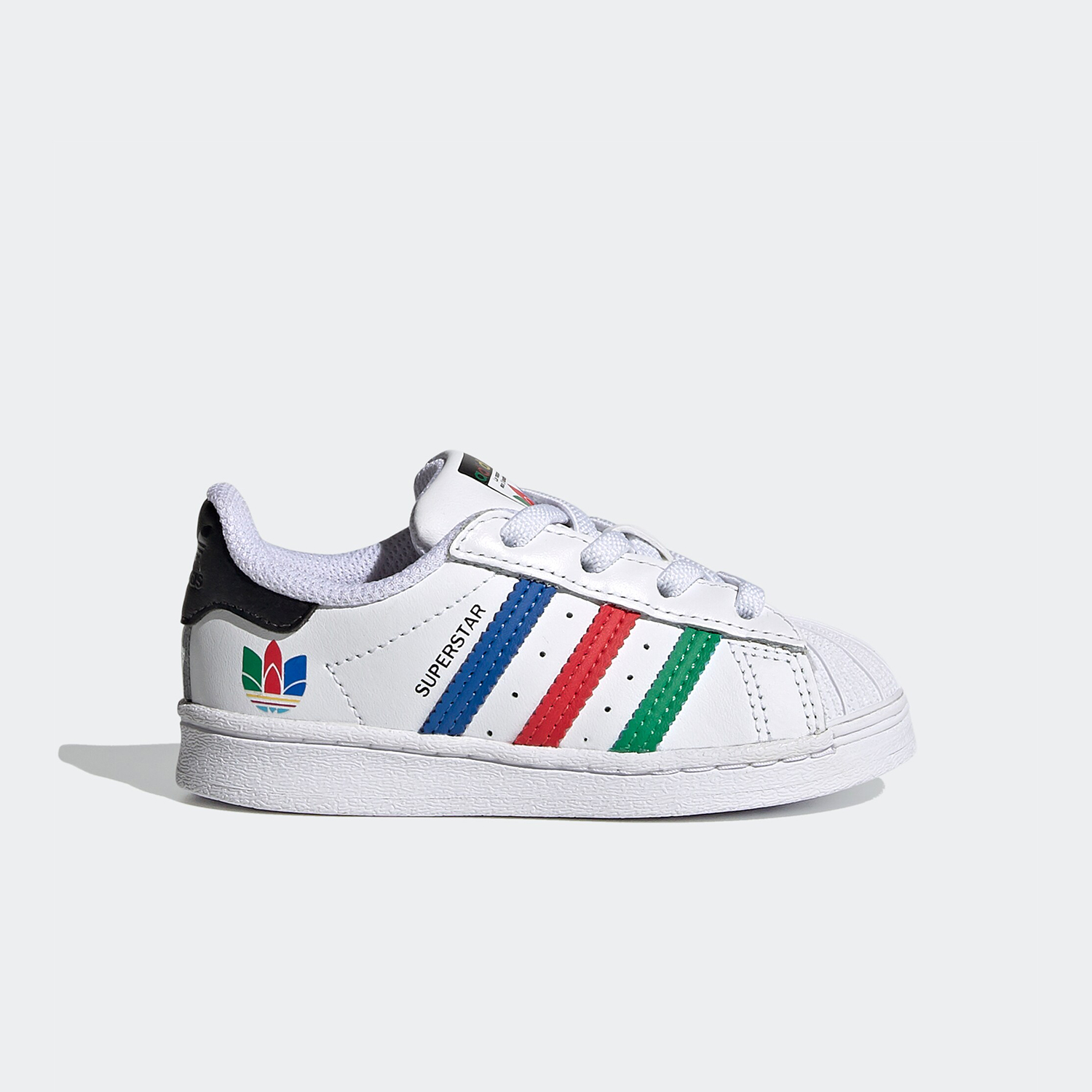 Adidas Shoes Superstar - อาดิดาสของแท้ SUPERSTAR EL I รองเท้าผ้าใบลำลองสำหรับเด็กสามใบ FW5240