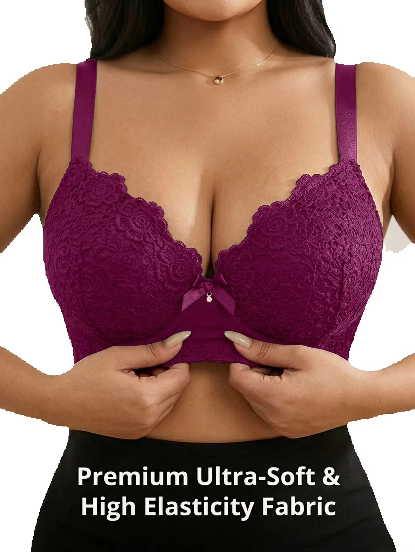 บราดันทรงสำหรับสาวพลัสไซส์ ลาย - Minimizer Bra Women บทวิจารณ์และราคา