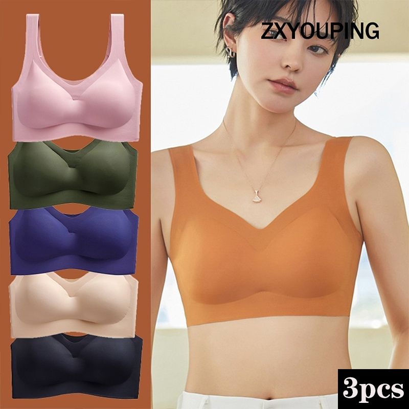 สปอร์ตบราเซ็กซี่3ชิ้นพร้อมแผ่น - Cotton Bra Everyday บทวิจารณ์และราคา