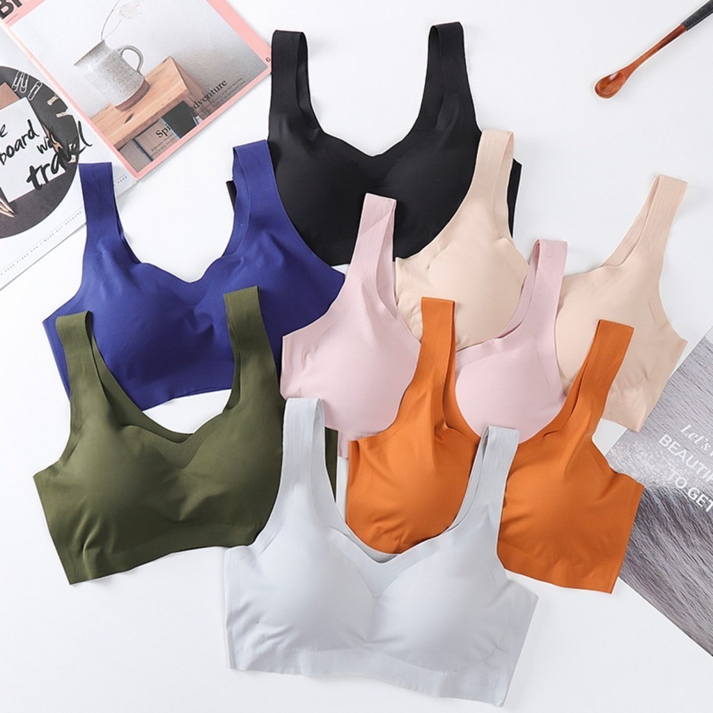 สปอร์ตบราเซ็กซี่3ชิ้นพร้อมแผ่น - Cotton Bra Everyday บทวิจารณ์และราคา