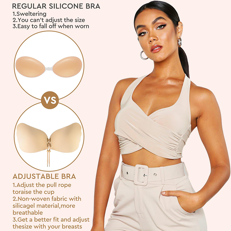 1/2คู่ผู้หญิงฤดูร้อนBackless B - Minimizer Bra Women บทวิจารณ์และราคา